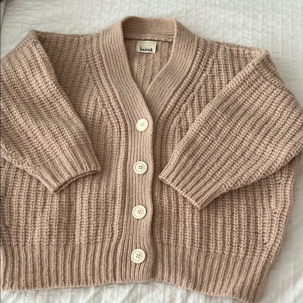 Babaa Cardigan no 19 Mini in Rose Felted Wool